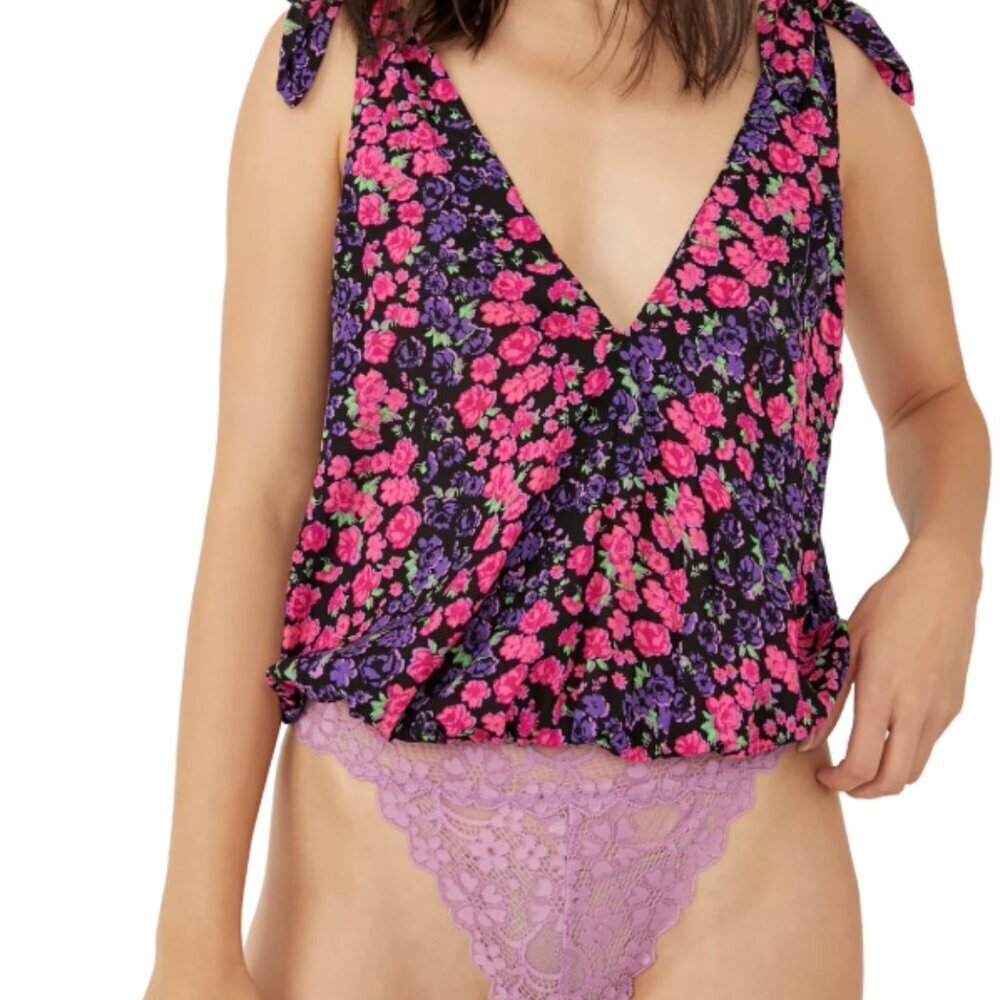 Intimately Free People Bare It All Bodysuit Floral Party Combo New NWT Size XS